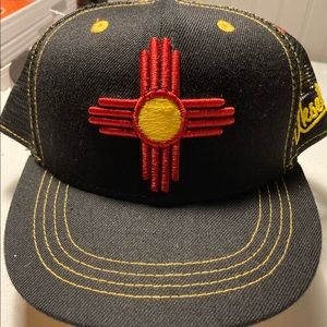 AKSELS New Mexico Zia Trucker Hat BLACK OSFA